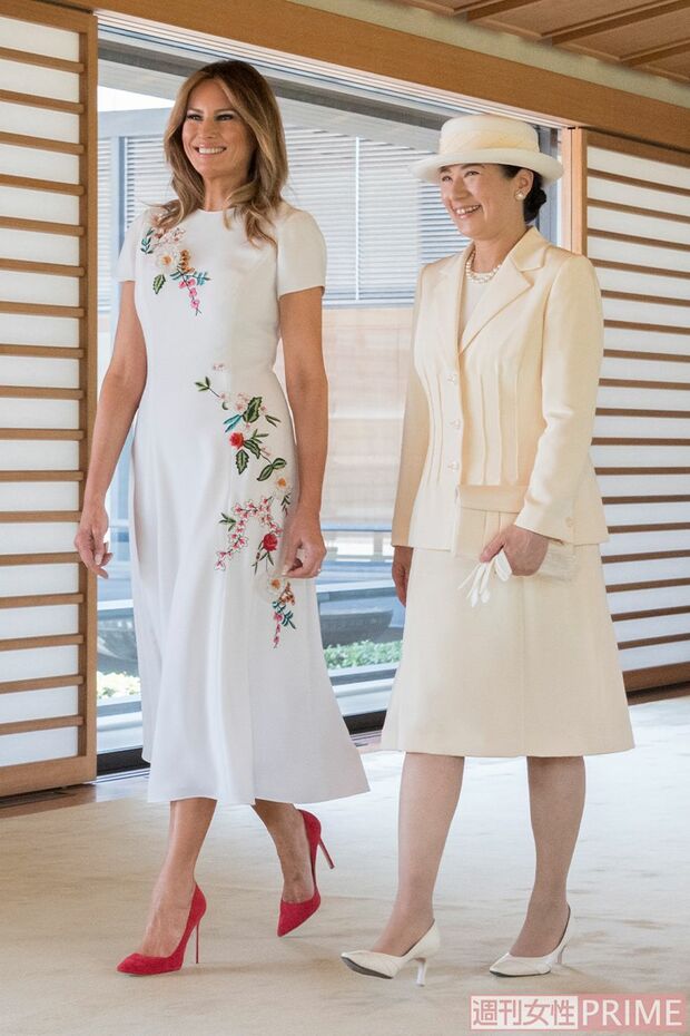 表舞台が得意でないとされたメラニア夫人とも親密な関係を築かれたようだ（5月27日）