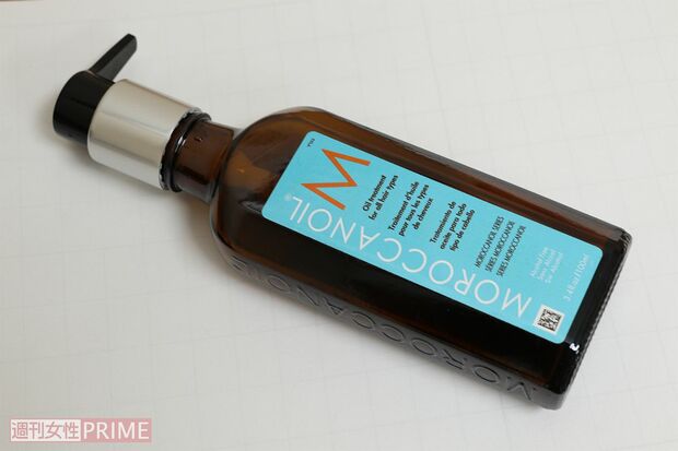 モロッコに生育するアルガンオイルのみを使用したケアオイル。「毛先のケアの必需品です」