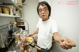 気前よく生ハムを振舞ってくれた東海林さだおさん　撮影／北村史成