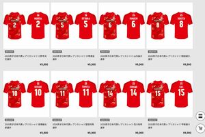 男子バレーのレプリカシャツ(日本バレーボール協会公式サイトより)