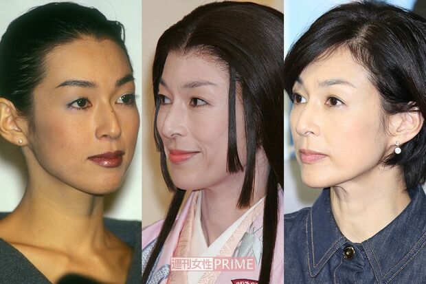 鈴木保奈美（左から'98年・32歳、'10年・44歳、'18年・55歳）