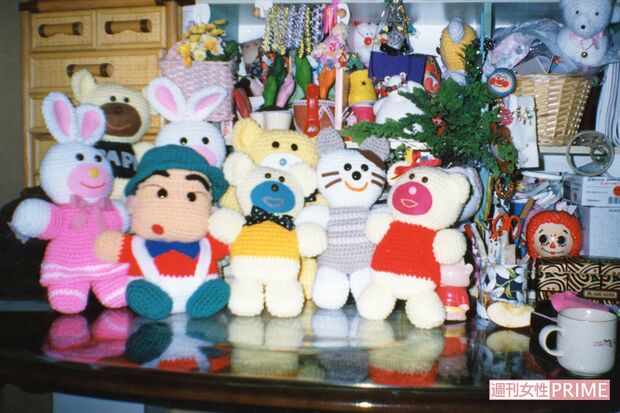 得意の手芸を生かして作ったぬいぐるみなどの品々