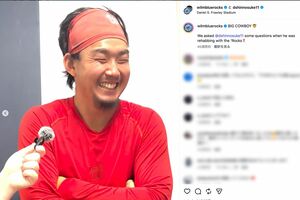 顎髭を蓄えて“メジャー使用”になっていた小笠原慎之介投手(公式インスタグラムより)