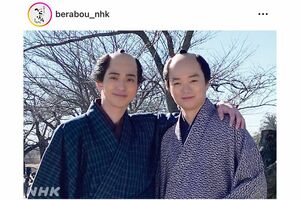 『べらぼう』では、蔦重に見いだされた天才絵師の喜多川歌麿を演じている染谷将太（番組公式インスタグラムより）