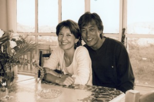 アンナさん43歳ごろ。イタリア旅行での夫婦ショット