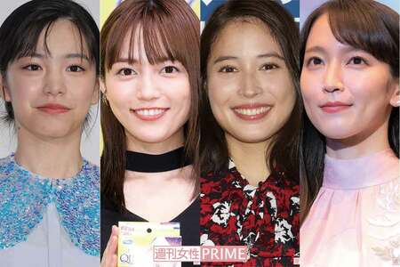 左から當真あみ、川口春奈、広瀬アリス、吉岡里帆