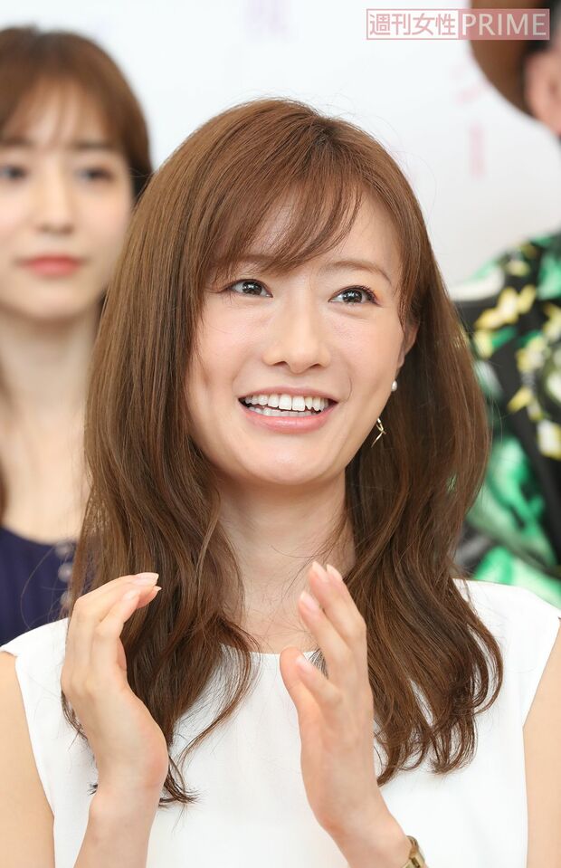 ドラマ『奪い愛、夏』囲み取材での松本まりか（'19年8月）