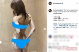 3児の母とは思えない、かなり際どいグラビアショット（本人のインスタグラムより）