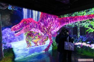 『Galaxy&チームラボ：捕まえて集める恐竜の森』（撮影／矢島泰輔）