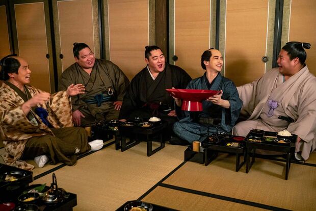 横浜流星と共演した若元春・遠藤・錦木の3人(公式サイトより)
