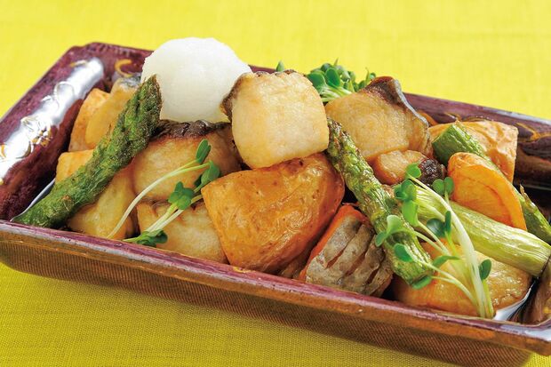 サワラと新じゃがの揚げ出し