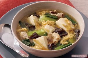 豚肉と豆腐の中華風とろみスープ