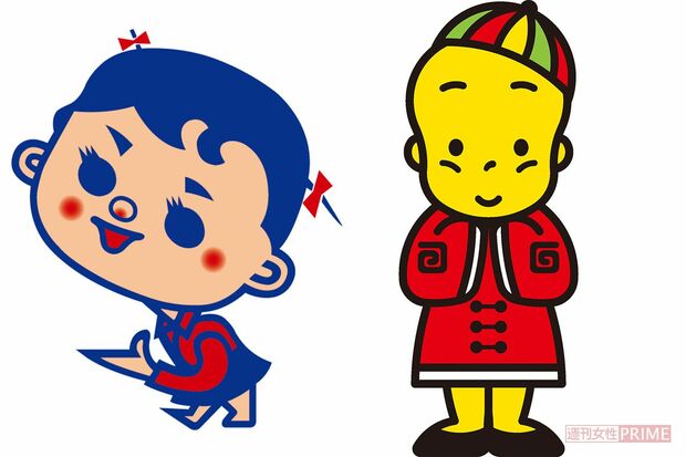 初代キャラクター・レトロベビーちゃん（左）と、2代目・ベイちゃん