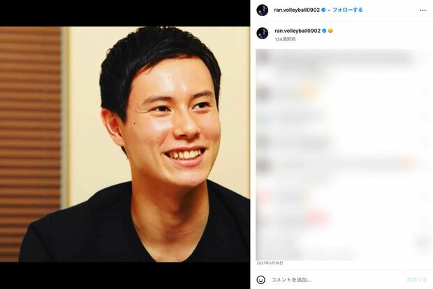 短髪時代の高橋藍(本人のインスタグラムより)