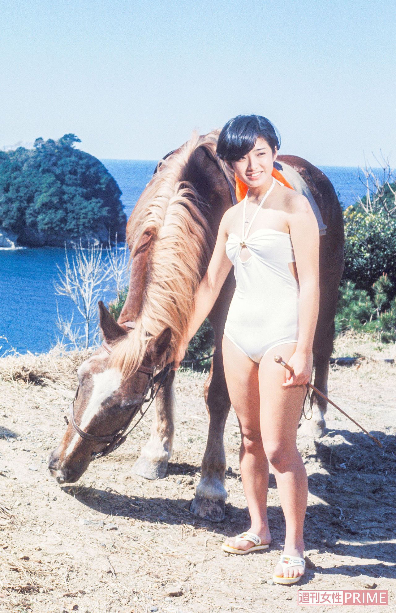 山口百恵の画像 写真 映画 エデンの海 撮影時 ロケは西伊豆の松崎町で行われた 76年3月 撮影 週刊女性写真班 12枚目 週刊女性prime