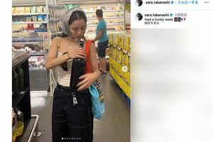 賛否を呼んだ高梨沙羅のファッション写真（高梨のインスタグラムより）