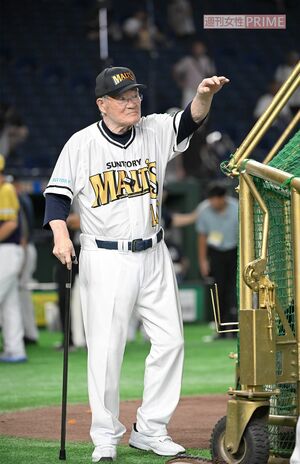 2026年7月、『サントリードリームマッチ2026』に出場した張本勲さん。打撃練習では真剣な眼差しも