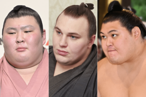 左から熱海富士、安青錦、大の里