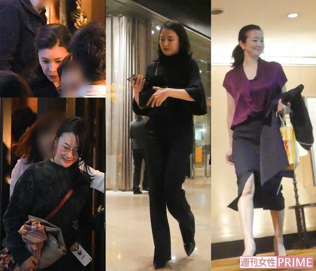 『真田丸』での打ち上げ。堺雅人演じる真田信繁の生涯のパートナー・きり＝長澤まさみ、信繁の最初の妻・梅＝黒木華、秀吉の正室・寧＝鈴木京香と側室・茶々＝竹内結子（'16年）