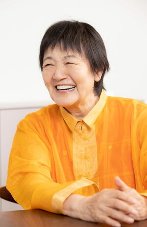 対談中の相川圭子（撮影／矢島泰輔）