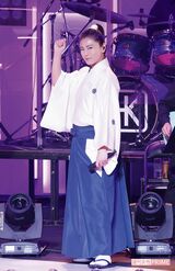 紺色の紋付袴姿で『一剣』『大井追っかけ音次郎』などを凛々しく　撮影／廣瀬靖士