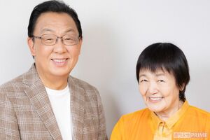 対談した梅沢富美男と（撮影／矢島泰輔）