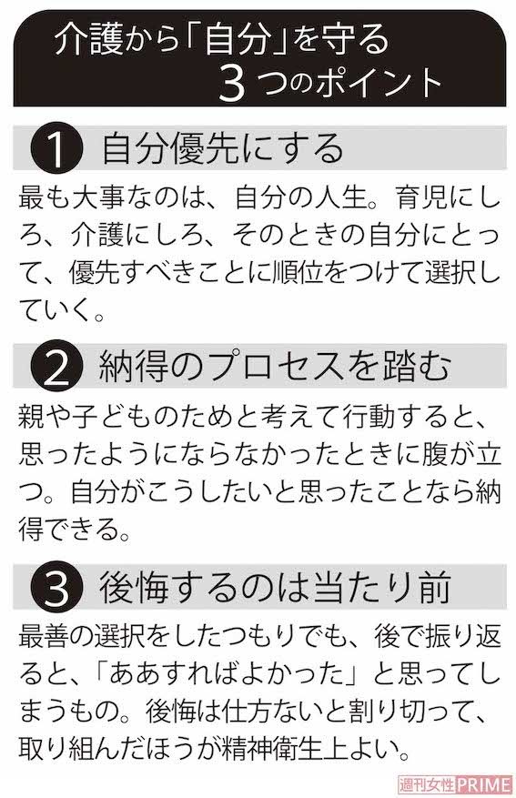 介護から「自分」を守る3つのポイント