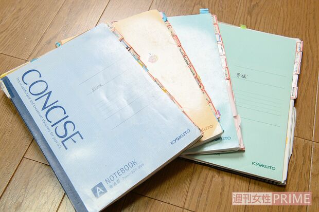 医学部時代のノート。勉強漬けの毎日だった