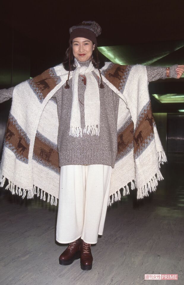 会場に着くなり私服を披露した森口博子（'94年『紅白歌合戦』）