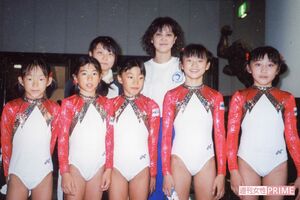 前列左端が倉橋さん。体操の練習日の夜は疲れてぐっすり眠ってしまうほど必死に取り組んでいた