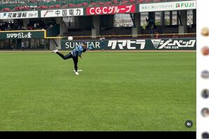 自身の投球を披露した西武・平良海馬投手（公式インスタグラムより）