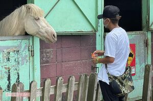 女性と牧場デートを楽しんでいた大野智