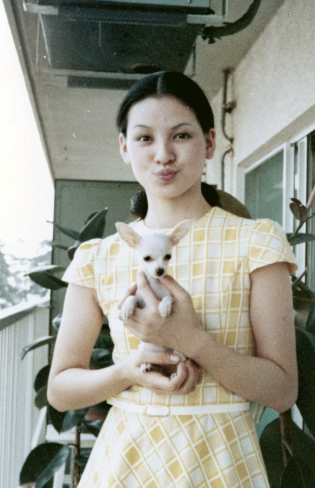 犬好きは今も昔も！犬を抱き抱える夏樹陽子