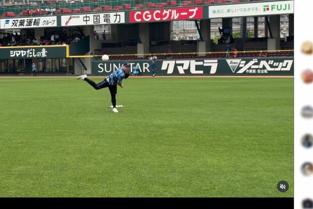 自身の投球を披露した西武・平良海馬投手(公式インスタグラムより)