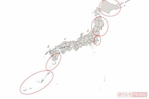 地震警戒エリアピンポイント予測マップ（2022年）