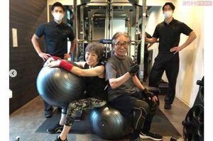 ちゃんと自腹で会費を払いながら、夫婦でライザップに通っているという大村崑（妻・瑤子さんのインスタグラムより）