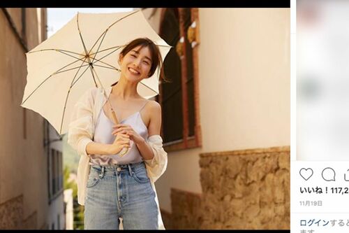 田中みな実のインスタグラムで公開された写真集先行カット（'19年）