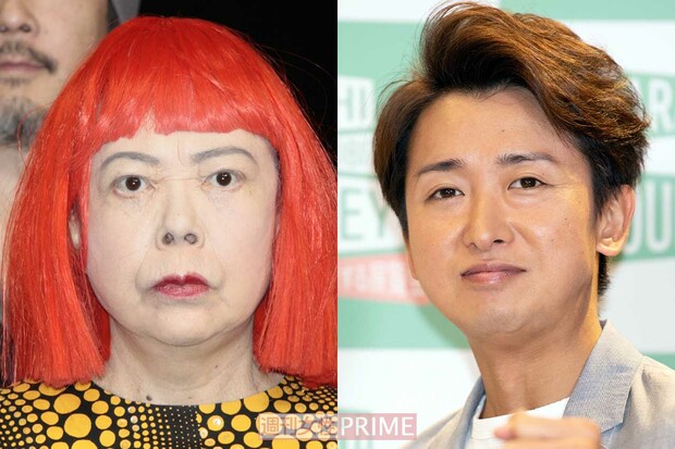 左から草間彌生、大野智