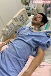 人工呼吸器をつけた俳優の小堀正博さん。人工呼吸器をつけ始めた当初は“意識して”呼吸することが難しかったそう 写真/本人提供