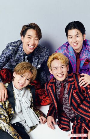 THE RAMPAGE From EXILE TRIBE、左上から時計回りに陣、長谷川慎、浦川翔平、吉野北人 撮影/山田智絵