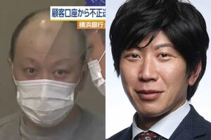 左・送検される高橋容疑者（NHKニュースより）、右・逮捕前の高橋容疑者（SNSより）