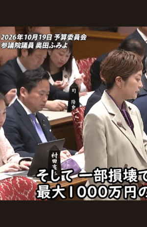 国会中にまさかの“爪を整える”石井めぐみ議員(いのちの党 公式チャンネルより)