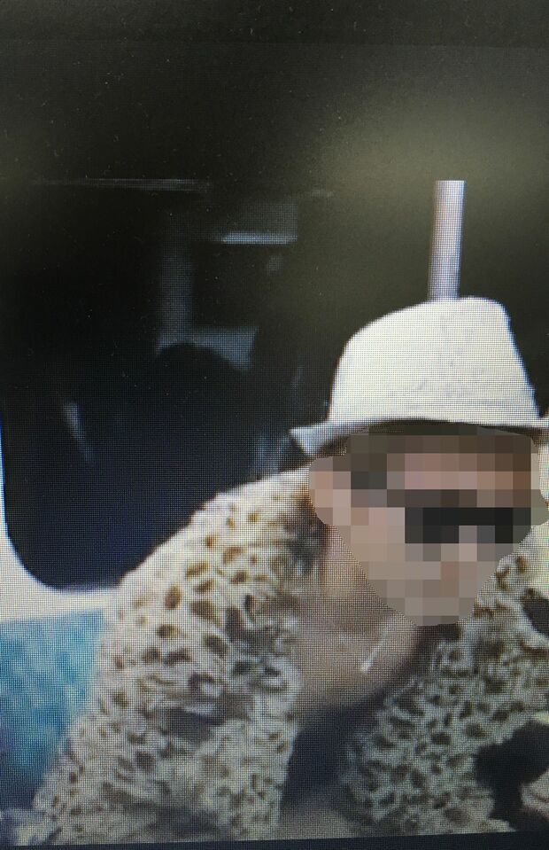 電車内でパンいを見せつける男性（インスタより）