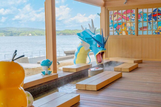 足湯内部には7体のポケモンがお出迎え（一般財団法人ポケモン・ウィズ・ユー財団より）