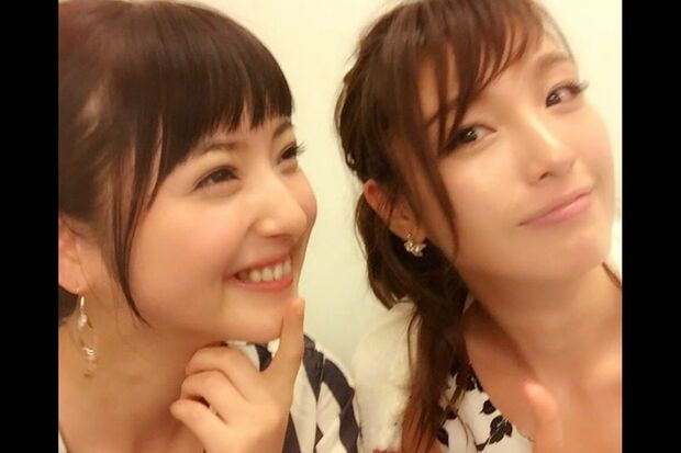 '15年、佐々木希と木下優樹菜のツーショット（木下優樹菜のインスタグラムより）