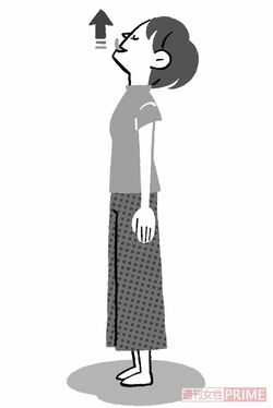 「舌出し」体操　イラスト／ふるやますみ