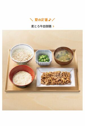 吉野家『麦とろ牛皿御膳』（公式サイトより）
