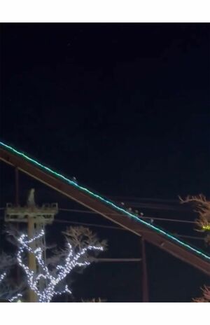 乗客はコース脇の階段で移動した（SNS上で拡散された動画より）