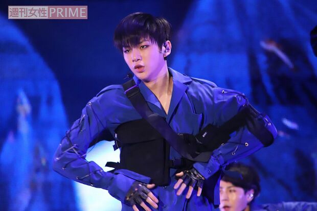 広い肩幅＆長い手足の恵まれた身体でダイナミックなダンスを繰り出す。ちなみにダニエルの名は、もともとの名前（ウィゴン）が発音しにくかったことから改名して付けた名前。ハーフではなく生まれも育ちも釜山の韓国人　撮影／古林由香