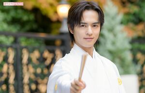 オスカープロモーション２０２５年新春晴れ着撮影会にて奥野壮。晴れやかな顔で今年の目標を語った　撮影／伊藤和幸